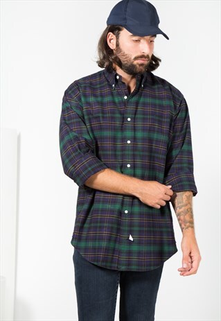 VINTAGE 80'S POLO RALPH LAUREN COTTON SHIRT / S4594