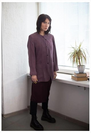 VINTAGE 80'S PURPLE SUEDE LOOKS JACKET