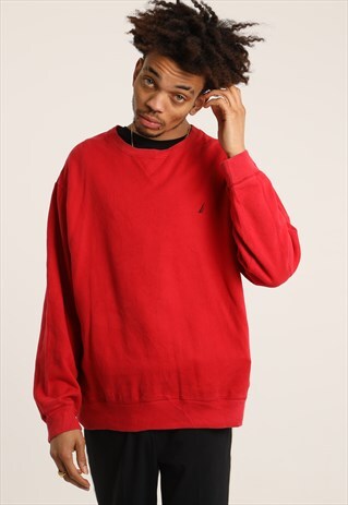 VINTAGE NAUTICA EMBROIDERED LOGO SWEATSHIRT