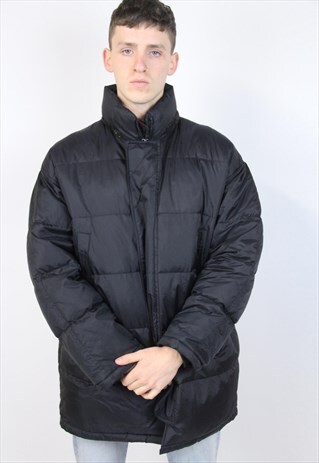 VINTAGE 90'S LEE BLACK PUFFER SPORTS JACKET