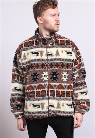 VINTAGE ZIP UP FLEECE TOP