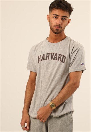 VINTAGE CHAMPION HARVARD PRINT T-SHIRT