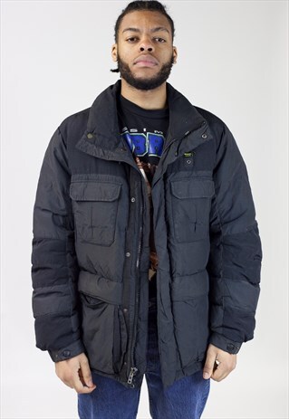 VINTAGE 90S BLACK PADDED JACKET