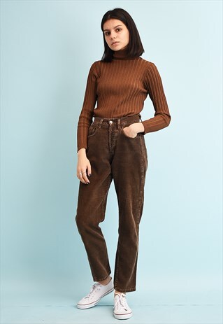 90'S RETRO CORDUROY REGULAR WAIST TROUSERS
