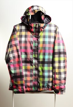 Vintage Roxy Snowboarding Checked Colorful Jacket