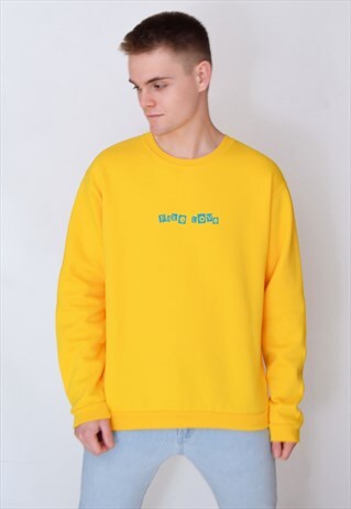 YELLOW FAKE LOVE (BLUE) SWEATSHIRT