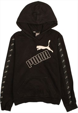 Vintage 90's Puma Hoodie Pullover Spellout Black XSmall