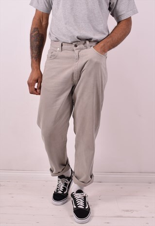 MOSCHINO MENS VINTAGE JEANS W34 L28 GREY 90S