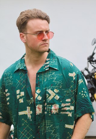 MATCH TOWN USA 90S MOSAIC MEADOW CUBAN SHIRT