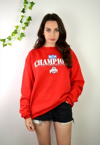 00'S VINTAGE RED CHAMPIONS 2006 BIG TEN USA SWEATSHIRT