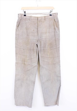 Vintage Cord Chinos Beige Straight Leg Relaxed Fit 90s