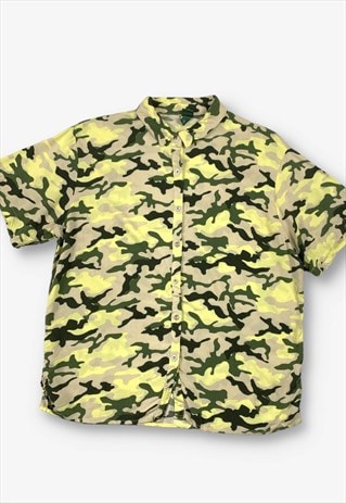 Vintage camouflage shirt green xs BV19637