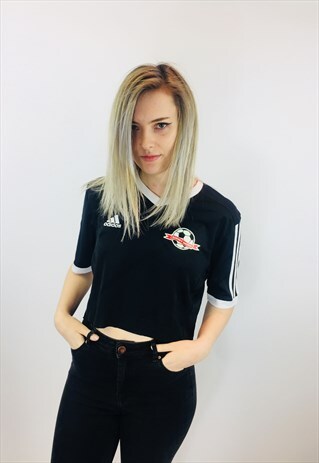 VINTAGE ADIDAS CROPPED FESTIVAL FOOTBALL SHIRT