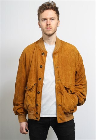 VINTAGE SUEDE BOMBER JACKET