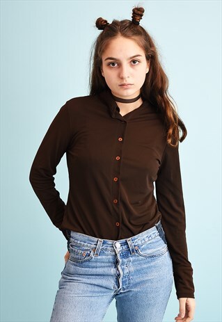90'S RETRO MINIMALIST GRUNGE SHIRT TOP