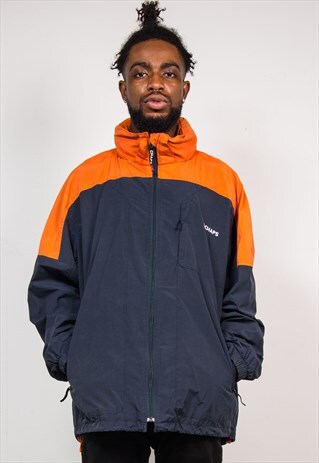 VINTAGE 90'S CHAPS RALPH LAUREN ORANGE BLACK JACKET