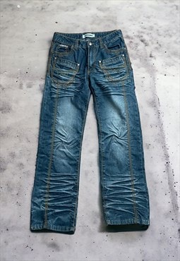 Vintage Mens Baggy Structured Denim Jeans