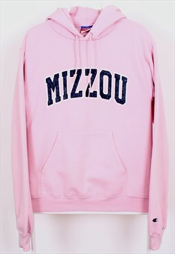 Champion Hoodie / Jumper in light pink colour, Mizzou.