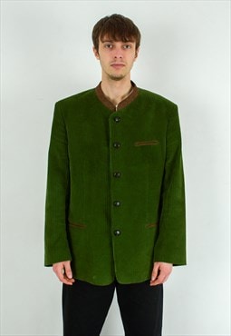 H Moser Salzburg Trachten UK 40 US Blazer Coat Jacket Cord M