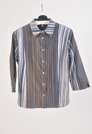 VINTAGE 90S STRIPPED DENIM SHIRT