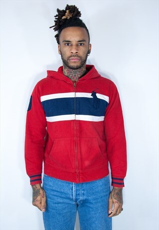 RALPH LAUREN VINTAGE HOODIE RED