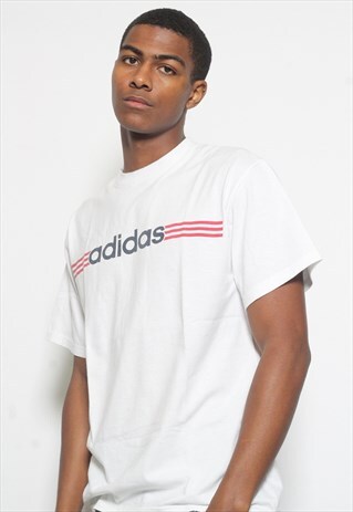 VINTAGE ADIDAS LOGO T-SHIRT WHITE