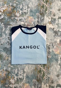 Vintage Baby Blue Kangol Spell Out T Shirt