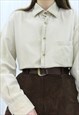 90S VINTAGE CREAM SHIRT BLOUSE