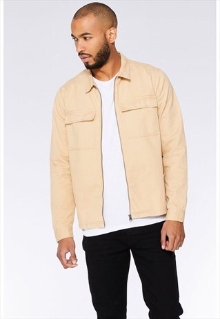 ZIP THROUGH TWILL POCKET JACKET