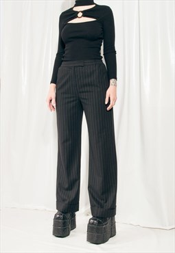 Vintage Guy Laroche Trousers 90s Pinstriped Suit Pants
