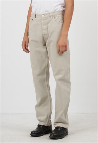 VINTAGE BEIGE LEVI'S 501 FIT DENIM JEANS