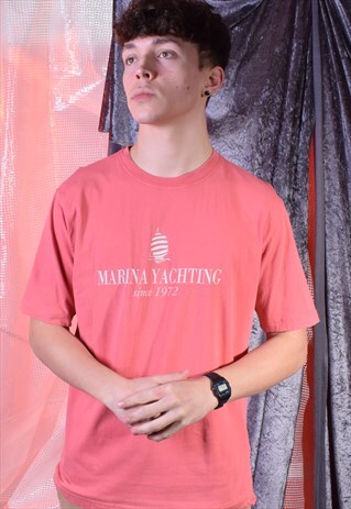 VINTAGE MARINA YACHTING PINK TEE