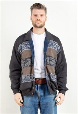 Vintage 90's Patterned Wool Jacket