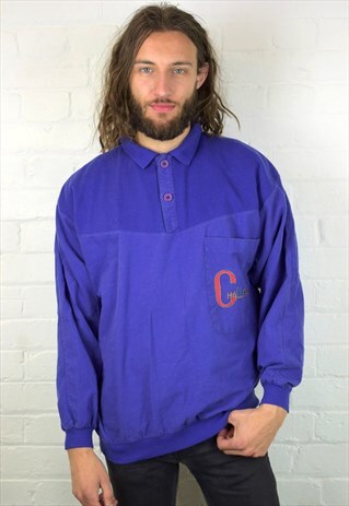 VINTAGE 90'S 1/4 BUTTON SWEATSHIRT
