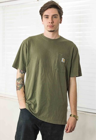 VINTAGE CARHARTT T-SHIRT LOGO 90S M 9.7