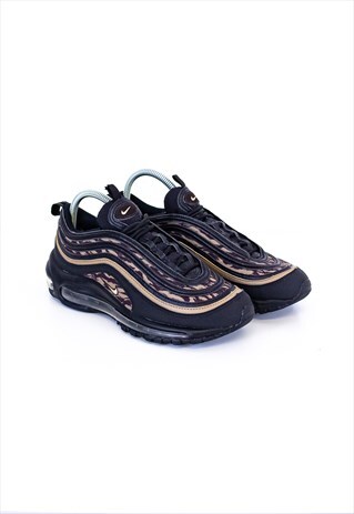 VINTAGE NIKE AIR MAX 97 TRAINERS BLACK / CAMO SIZE 5 UK