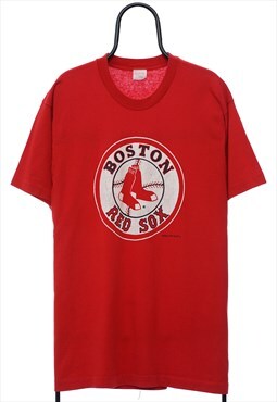 Vintage MLB 90s Boston Red Sox Graphic TShirt Womens