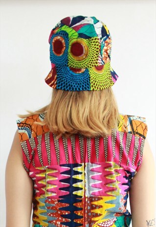 HANDMADE AFRICAN MULTI PRINT BUCKET HAT