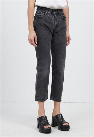 VINTAGE GREY LEVI'S 504 02 FIT DENIM JEANS