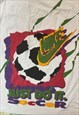 VINTAGE 90S NIKE JUST DO IT SOCCER T-SHIRT 2 SIDED PRINT M