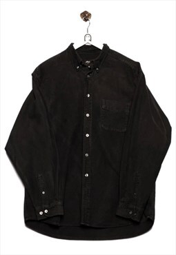 Vintage Eddie Bauer Denim Shirt Comfy Look Black