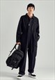 BOILER SUIT IN BLACK HIGH QUALITY UTILITY JUMPSUIT WORK WEAR