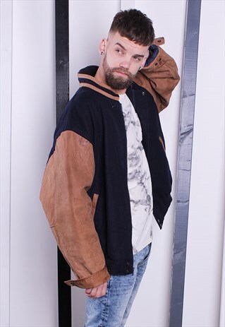 VINTAGE 90S VARSITY BOMBER JACKET AMERICAN/USA JACKET UNISEX