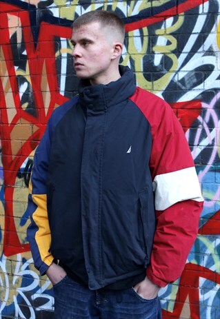 MULTICOLOURED REVERSIBLE NAUTICA PUFFER JACKET