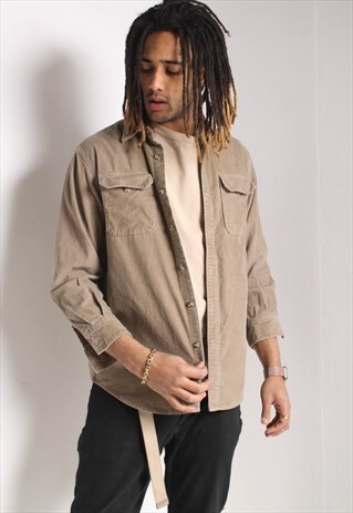 VINTAGE CORDUROY CORD SHIRT BEIGE