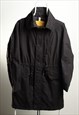 Vintage Coax Trench Coat Jacket Black M