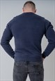 VINTAGE COLLEGE GRAPHIC SWEATSHIRT IN BLUE XS