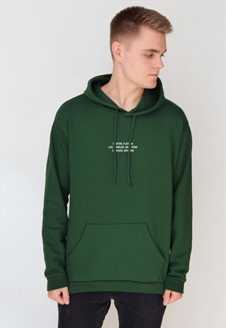 GREEN LOCATION (WHITE) HOODIE