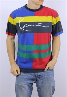 Vintage Karl Kani Embroidered Logo Multicolor T-Shirt