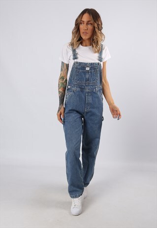 DENIM DUNGAREES CALVIN KLEIN WIDE TAPERED LEG UK 8 (55C)